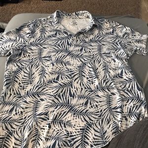 Hawaiian Button-Up Tee